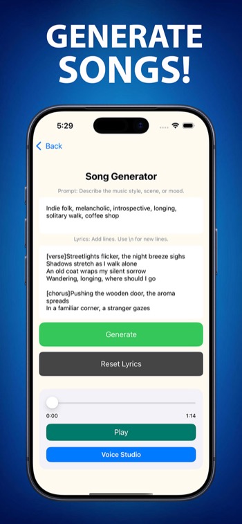 Voice Settings Screen