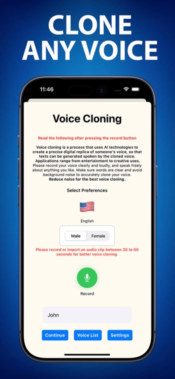 Voice List Screen